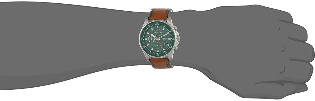 Fossil FS5734 Quartz Leather Strap Green Men’s Watch