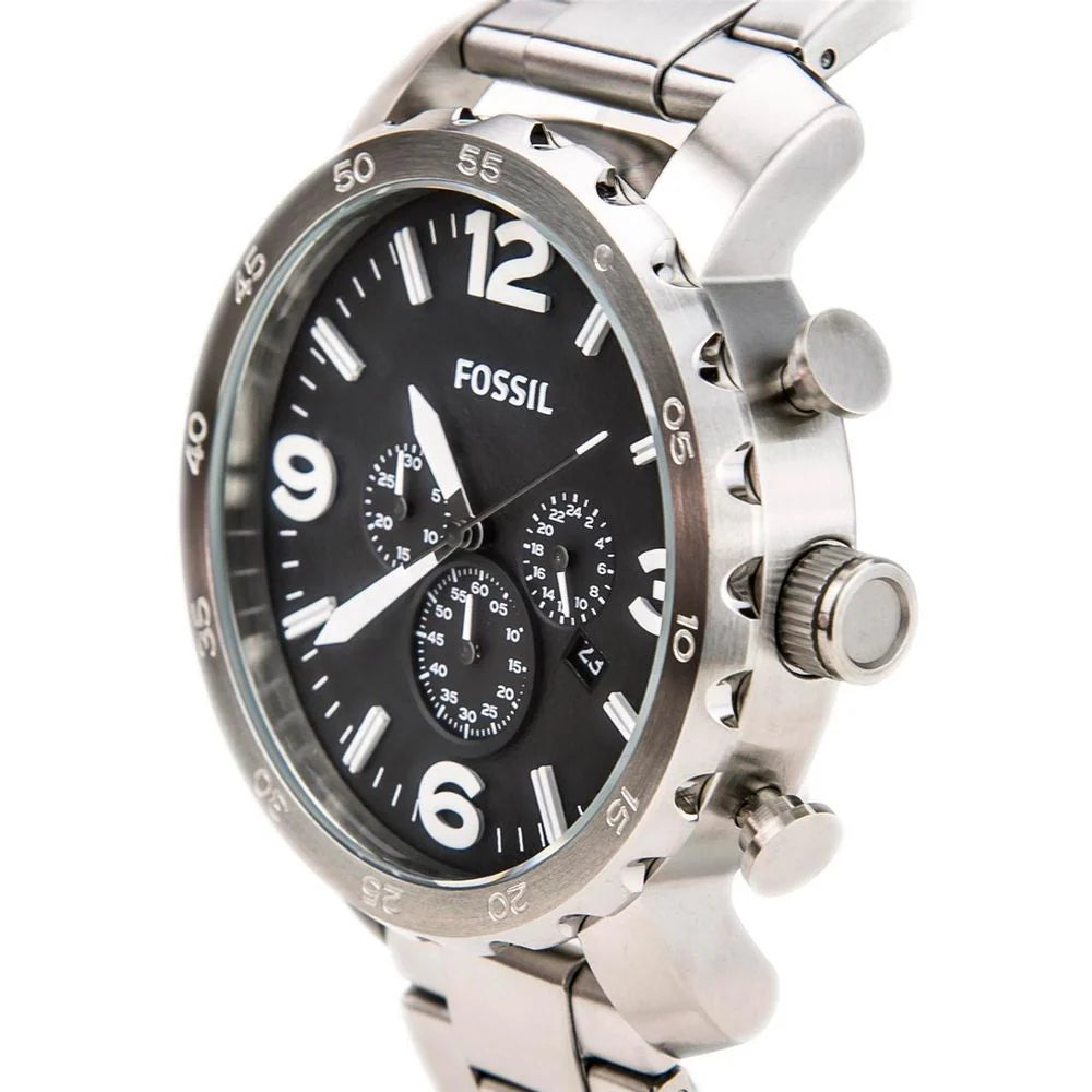 Fossil JR1353 Nate Chronograph Black Dial Men's Watch