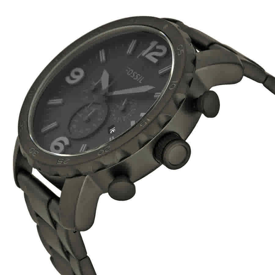 Fossil JR1401 Nate Chronograph Black Dial Men's Watch