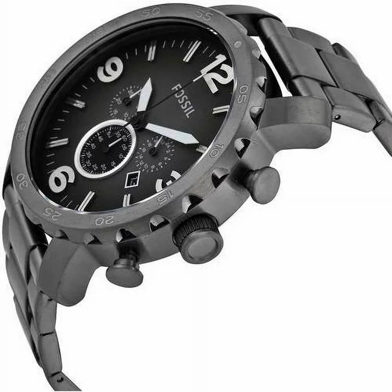 Fossil JR1437 Nate Chronograph Smoke Grey Dial Men's Watch
