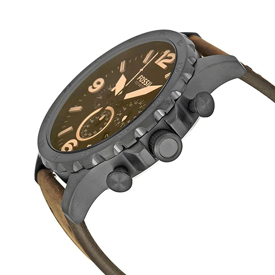 Fossil JR1487 Nate Chronograph Brown Dial Men's Watch
