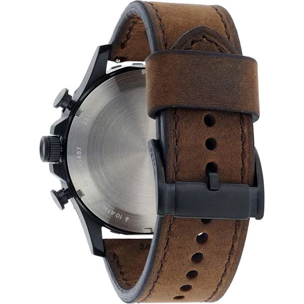 Fossil JR1487 Nate Chronograph Brown Dial Men's Watch