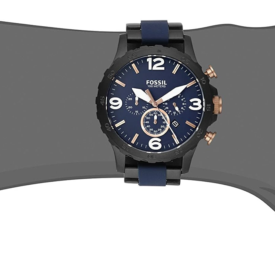 Fossil JR1494 Nate Chronograph Blue Dial Men's Watch