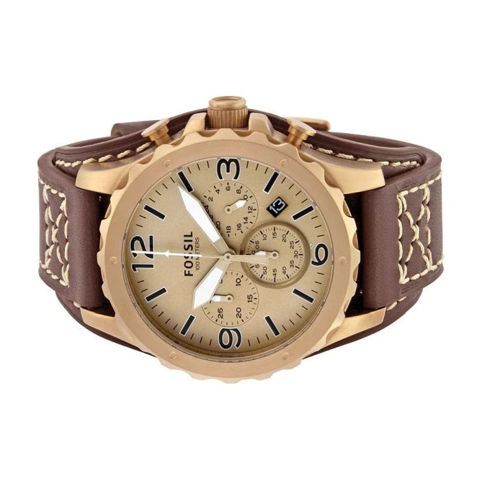 Fossil JR1495 Nate Gold tone Men's Watch