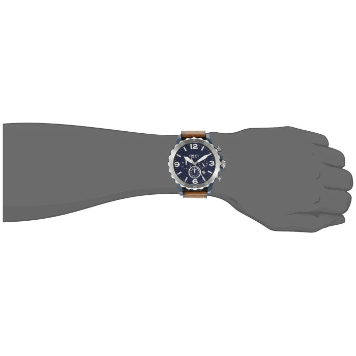 Fossil JR1504 Nate Navy Blue Dial Chronograph Men's Watch