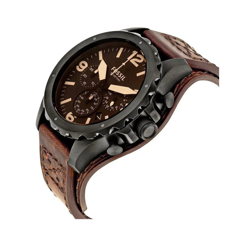 Fossil JR1511 Nate Chronograph Black Dial Men's Watch