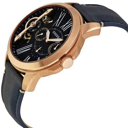 Fossil ME1162 Grant Blue Leather Strap Automatic Men's Watch