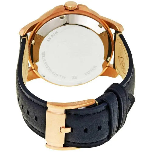 Fossil ME1162 Grant Blue Leather Strap Automatic Men's Watch