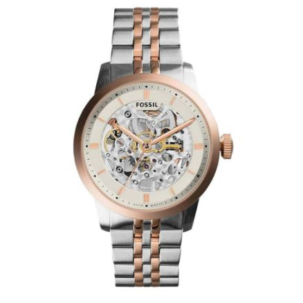Fossil ME3075 Townsman Automatic Beige Skeleton Dial Men's Watch