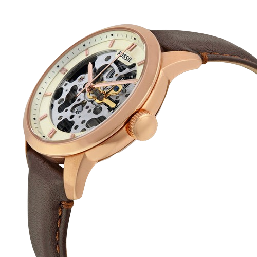 Fossil ME3078 Townsman Automatic Beige Skeleton Dial Men's Watch