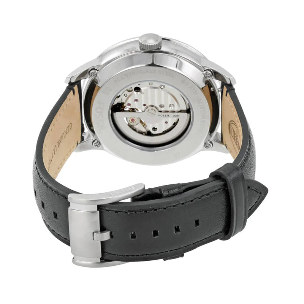 Fossil ME3104 Townsman White Dial Black Leather Men's Watch