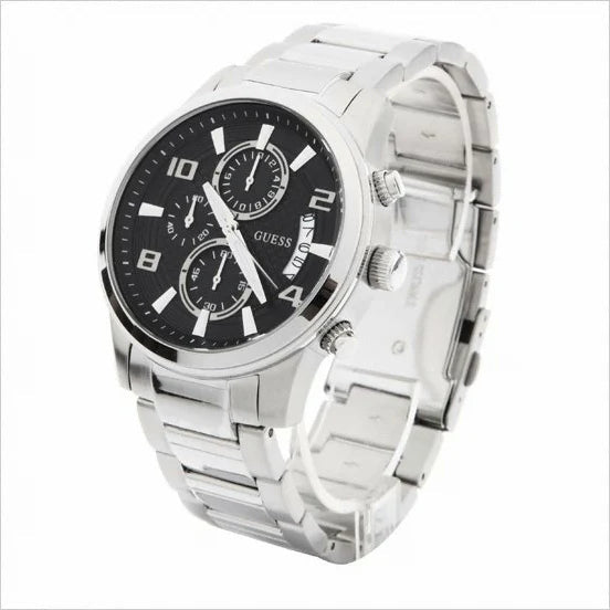Guess W0075G1 Executive Black Dial Chronograph Stainless Steel Men's Watch