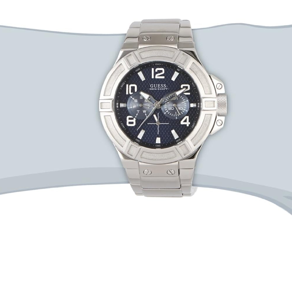 Guess W0218G2 Rigor Blue Dial Stainless Steel Men's Watch