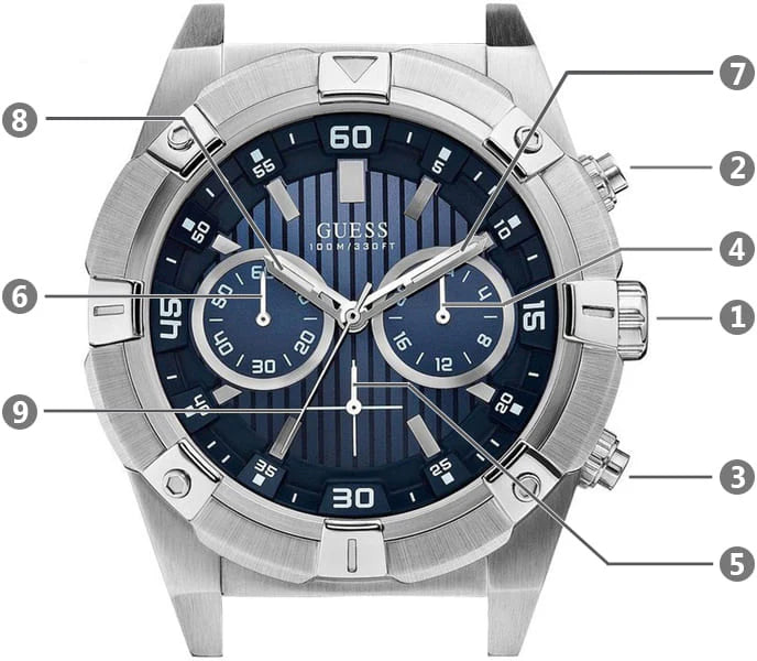 Guess W0377G2 Case Mineral Men's Watch