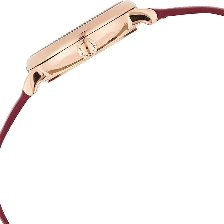 Marc by Marc Jacobs MBM1271 Red Dial Leather Band Women's Watch