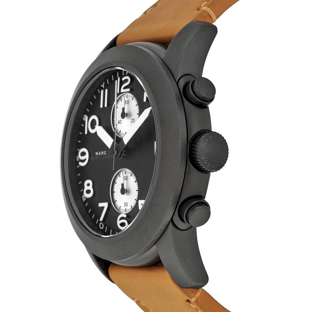 Marc By Marc Jacobs MBM5053 Larry Chronograph Black Dial Tan Leather Men's Watch