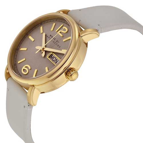 Marc by Marc Jacobs MBM8654 Fergus Gold Grey Dial Leather Women's Watch