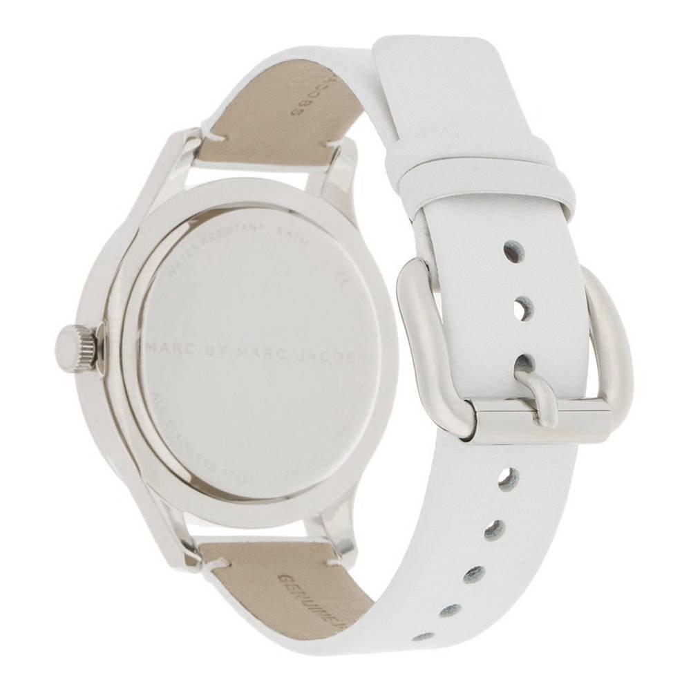 Marc Jacobs MBM1200 Blade White Leather Strap White Dial Women's Watch