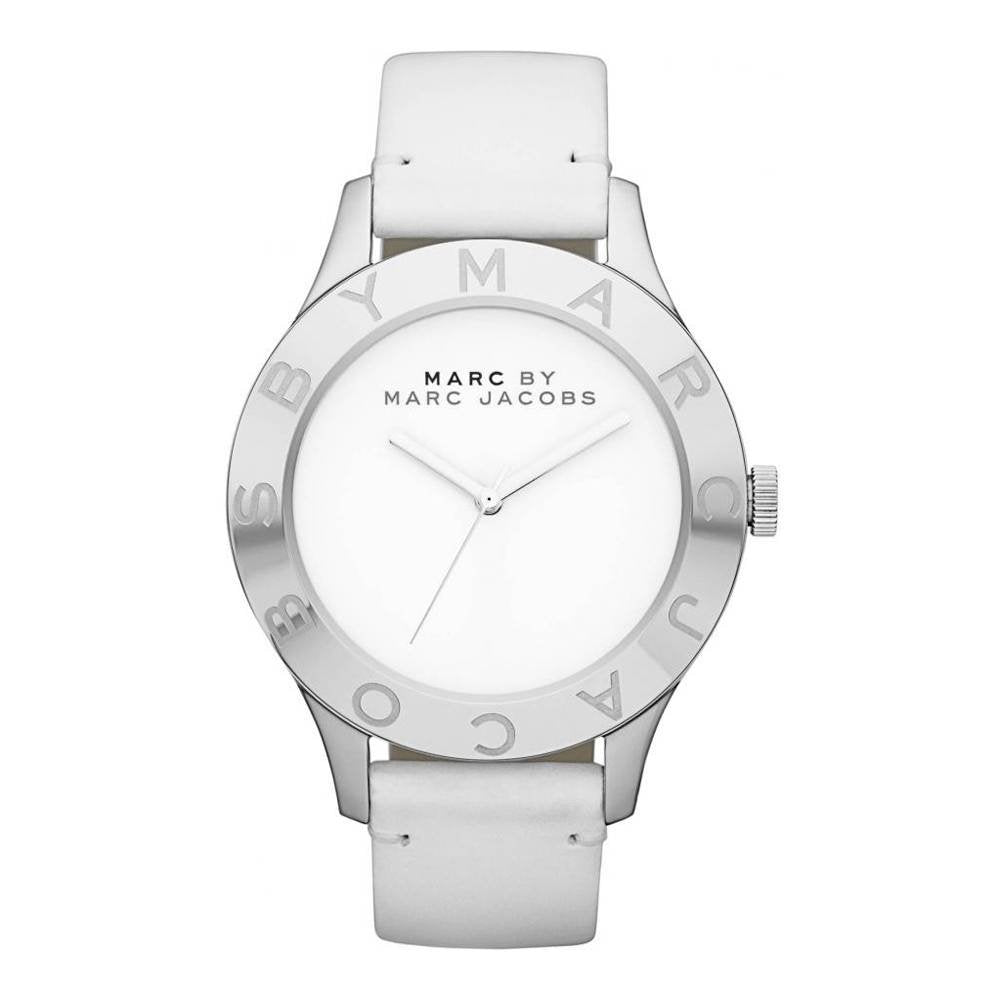Marc Jacobs MBM1200 Blade White Leather Strap White Dial Women's Watch