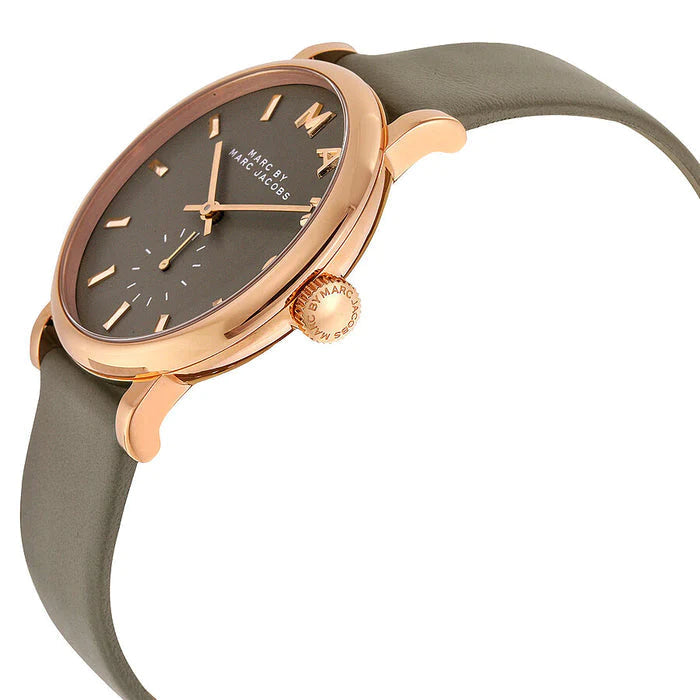 Marc Jacobs MBM1266 Baker Grey Dial Leather Strap Women's Watch