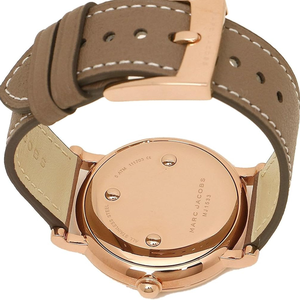 Marc Jacobs MJ1533 Roxy Silver Dial Brown Leather Women's Watch