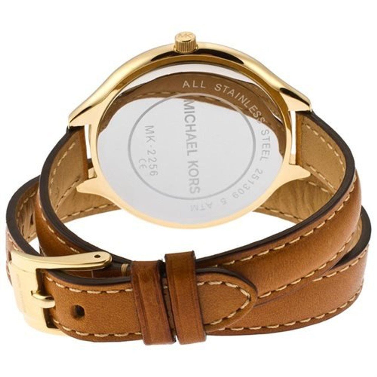 Michael Kors MK2256 Slim Runway Leather Strap Women's Watch