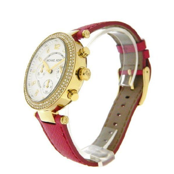 Michael Kors MK2297 Parkers Pink Leather Women's Watch