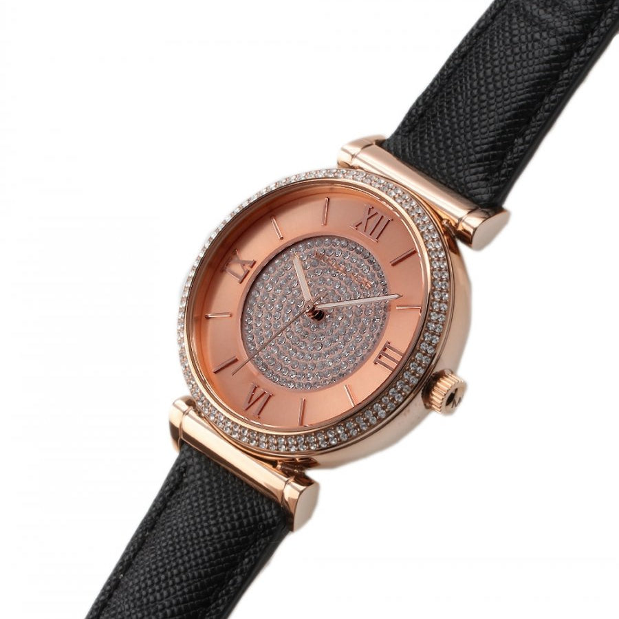 Michael Kors MK2376 Catlin Black Leather Women's Watch