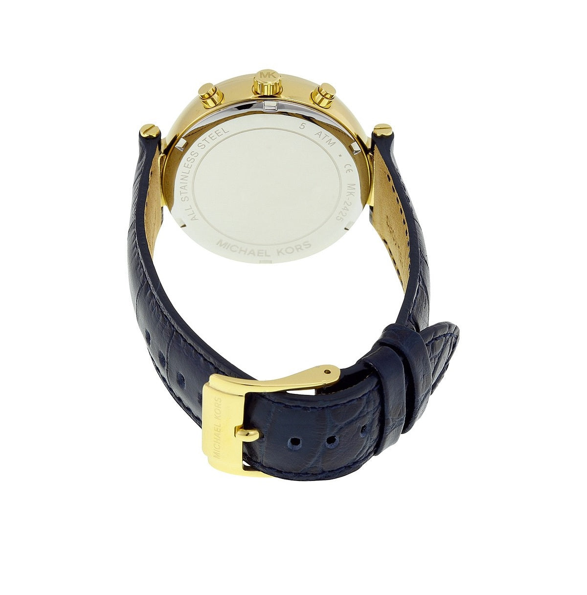 Michael Kors MK2425 Sayer Blue Dial Amber Blue Leather Women's Watch