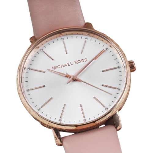 Michael Kors MK2741 Pyper White Dial Pink Leather Women's Watch