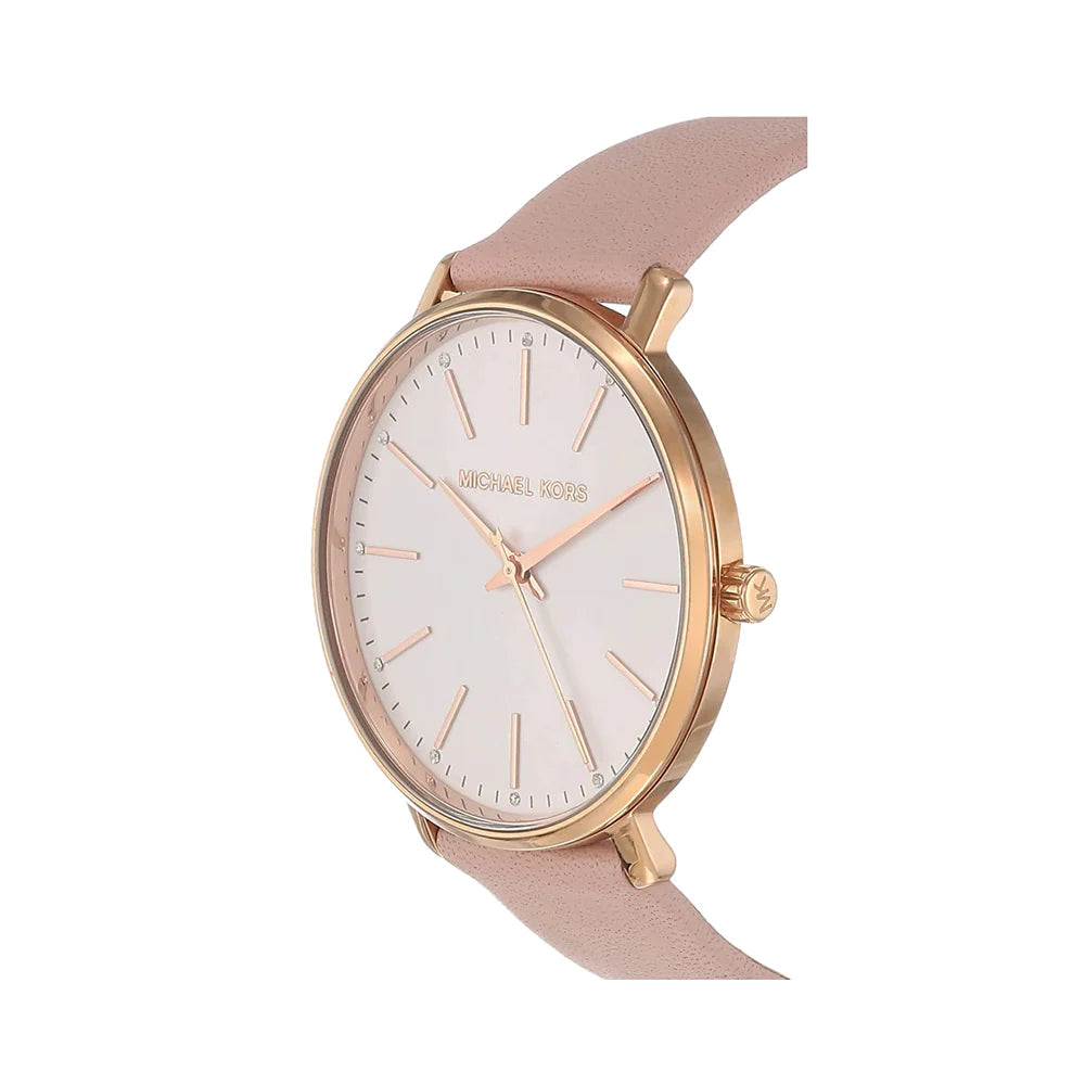Michael Kors MK2741 Pyper White Dial Pink Leather Women's Watch