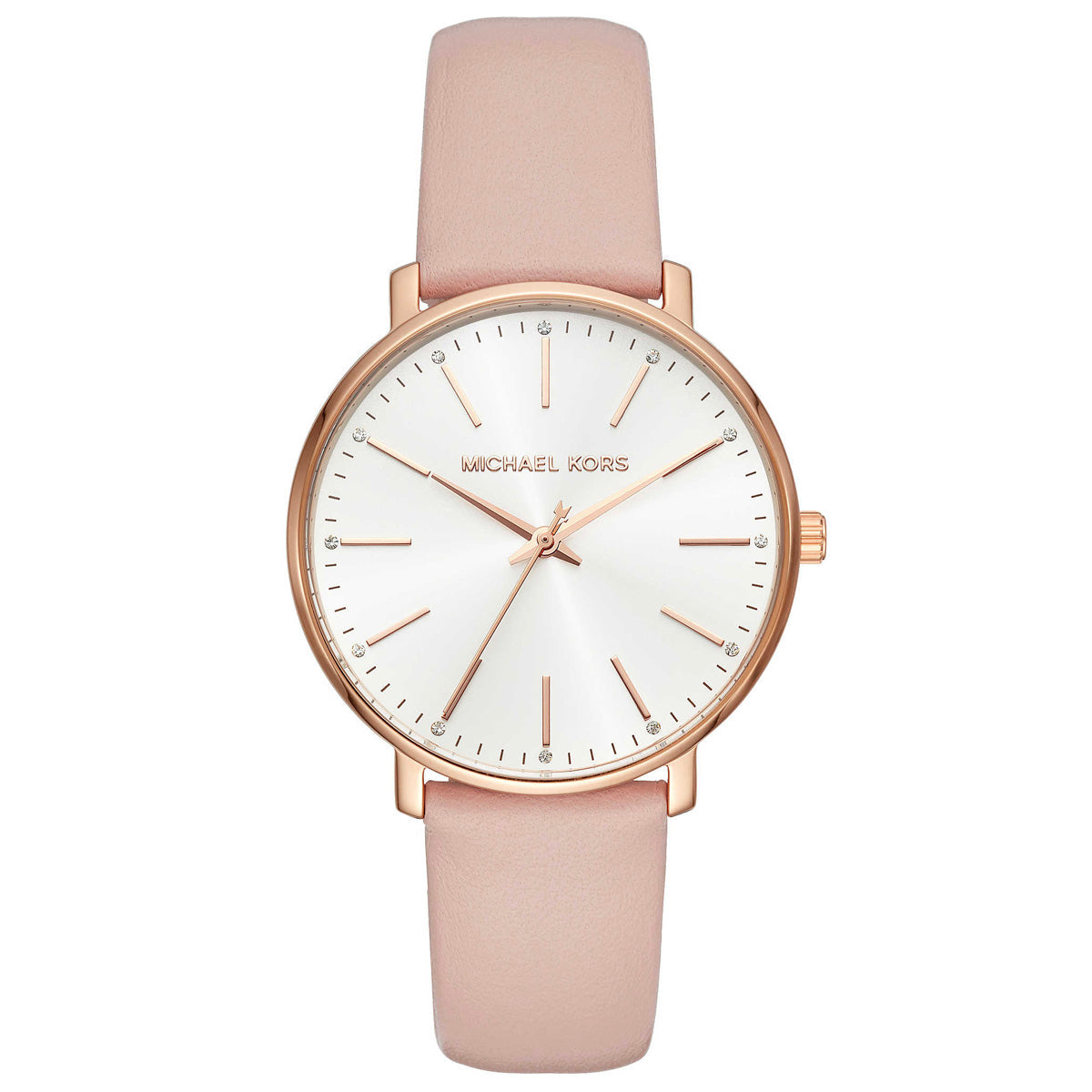 Michael Kors MK2741 Pyper White Dial Pink Leather Women's Watch