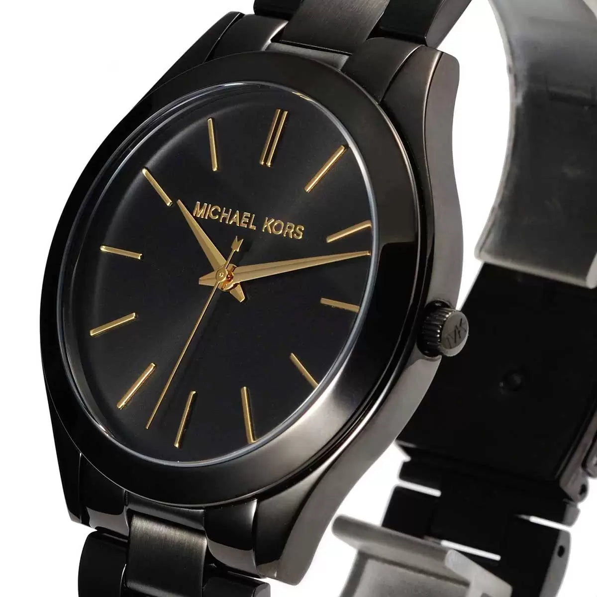 Michael Kors MK3221 Slim Runway Black Ion-plated Women's Watch
