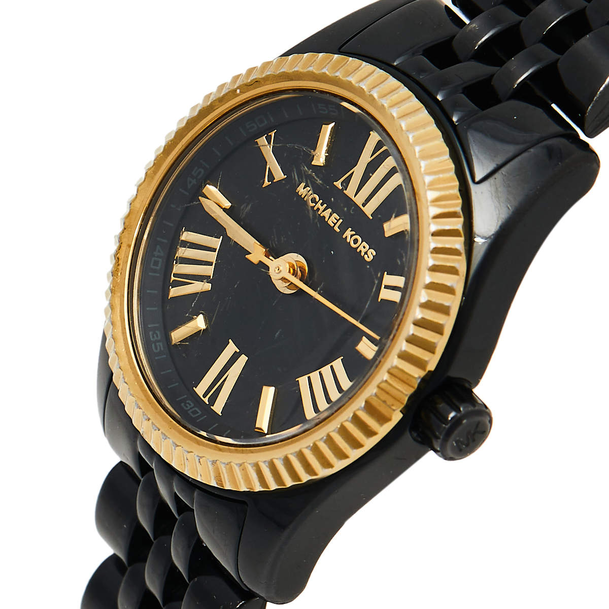 Michael Kors MK3299 Lexington Black Dial Black Ion-plated Women's Watch