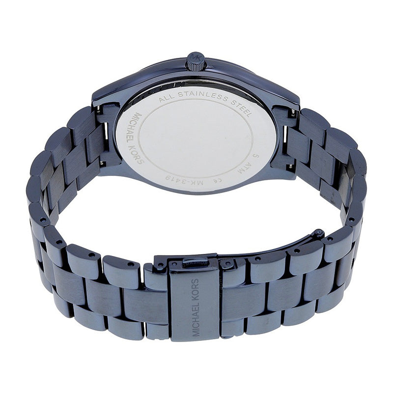 Michael Kors MK3419 Slim Runway Blue Dial Blue Ion-plated Women's Watch