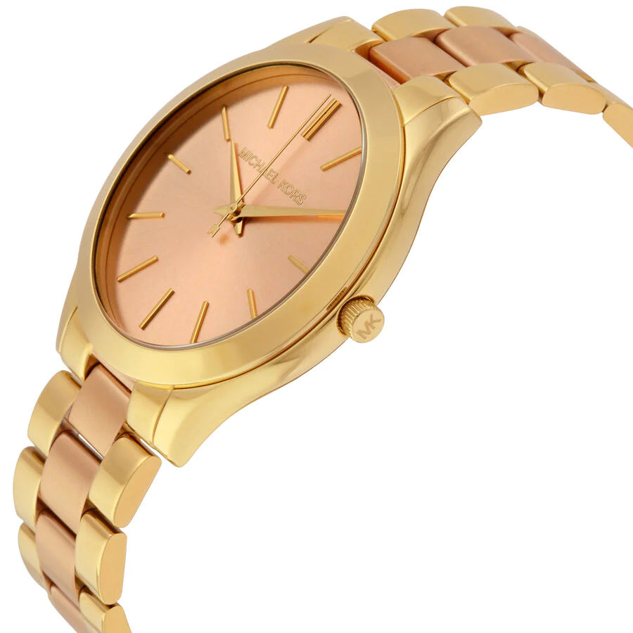Michael Kors MK3493 Slim Runway Pink Dial Gold Women's Watch