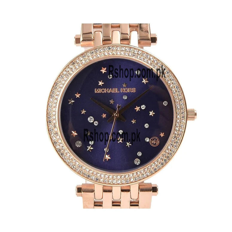 Michael Kors MK3728 Rose Gold Darci Blue Dial Women's Watch