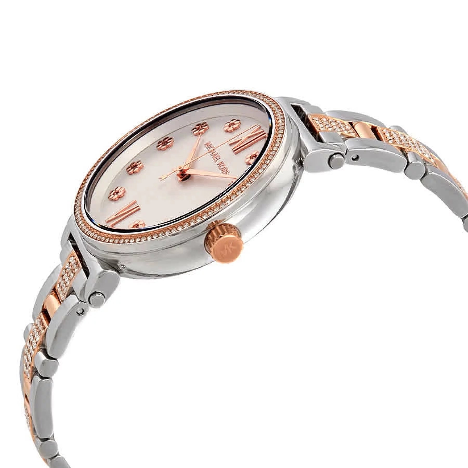 Michael Kors MK3880 Crystal Silver Dial Two-tone Women's Watch
