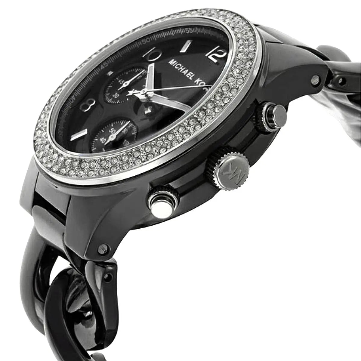 Michael Kors MK5388 Ceramic Black Dial Black Steel Strap Women's Watch