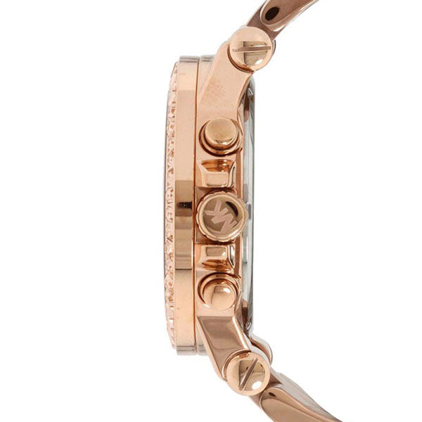 Michael Kors MK5412 Rose Gold-tone Baguette Bezel Chronograph Women's Watch