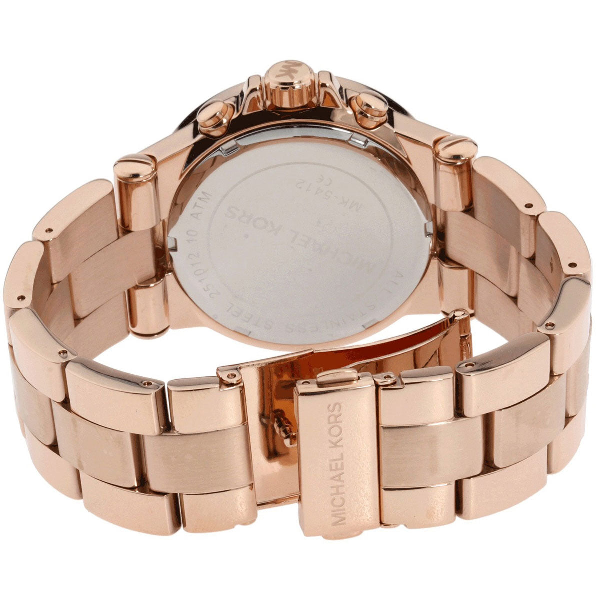 Michael Kors MK5412 Rose Gold-tone Baguette Bezel Chronograph Women's Watch