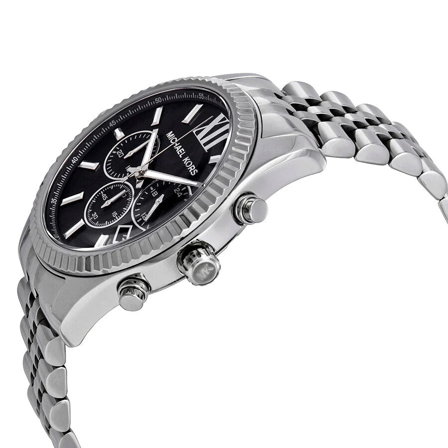 Michael Kors MK5705 Bradshaw Chronograph Black Dial Silver Men's Watch