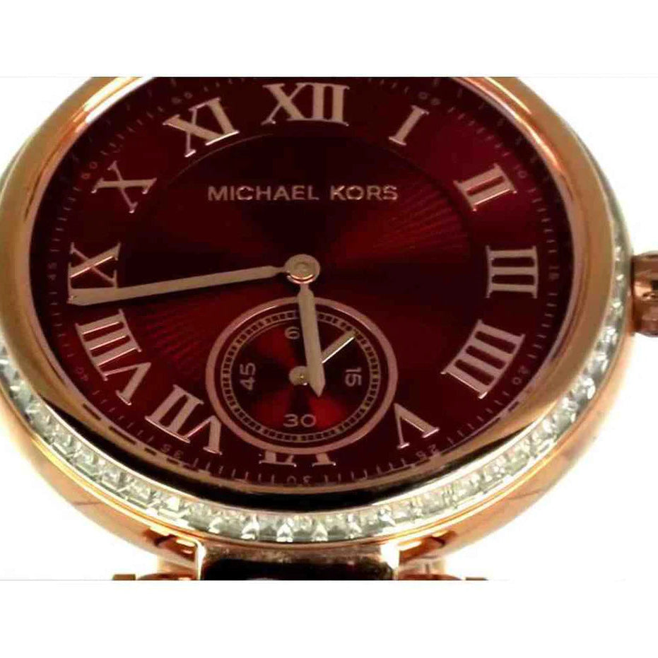 Michael Kors MK6086 Skylar Red Dial Rose Gold Steel Women's Watch