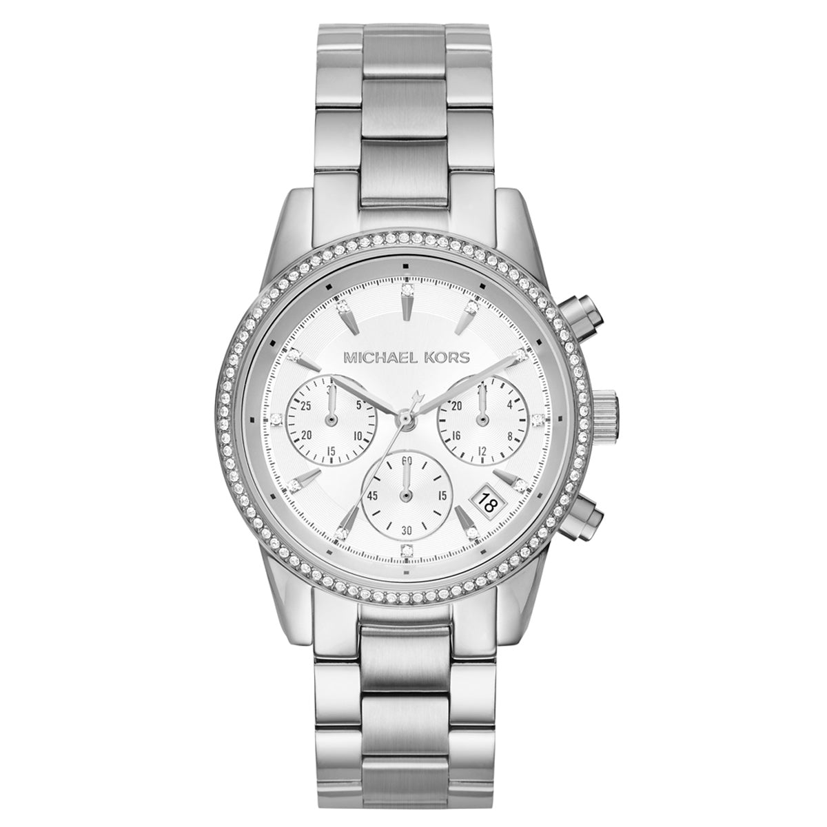 Michael Kors MK6428 Ritz Chronograph White Dial Women's Watch