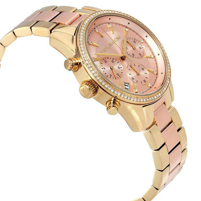 Michael Kors MK6475 Ritz Chronograph Rose Dial Women's Watch