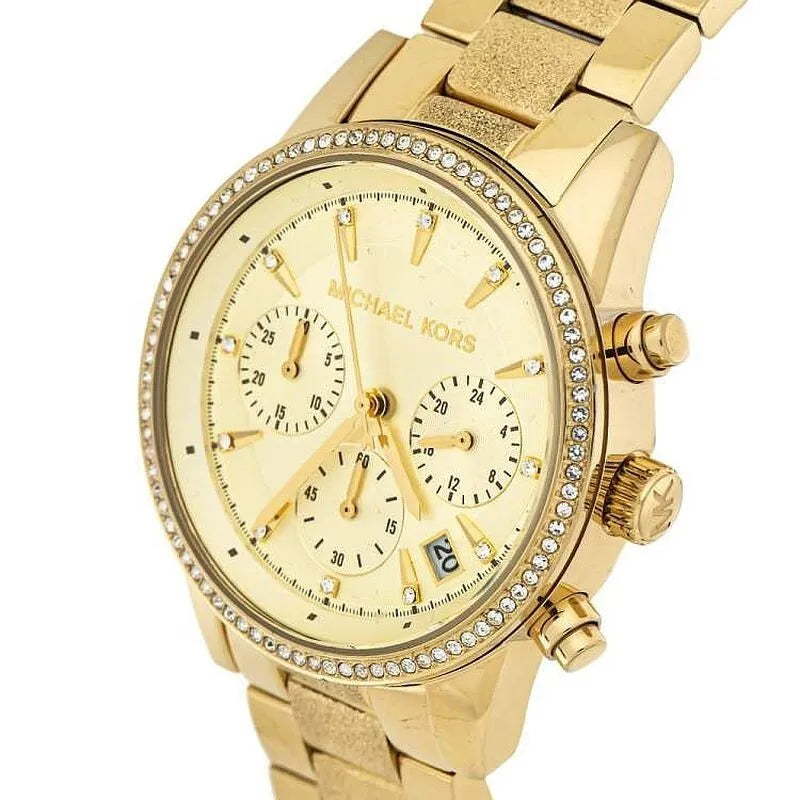 Michael Kors MK6597 Ritz Chronograph Gold Tone Women's Watch