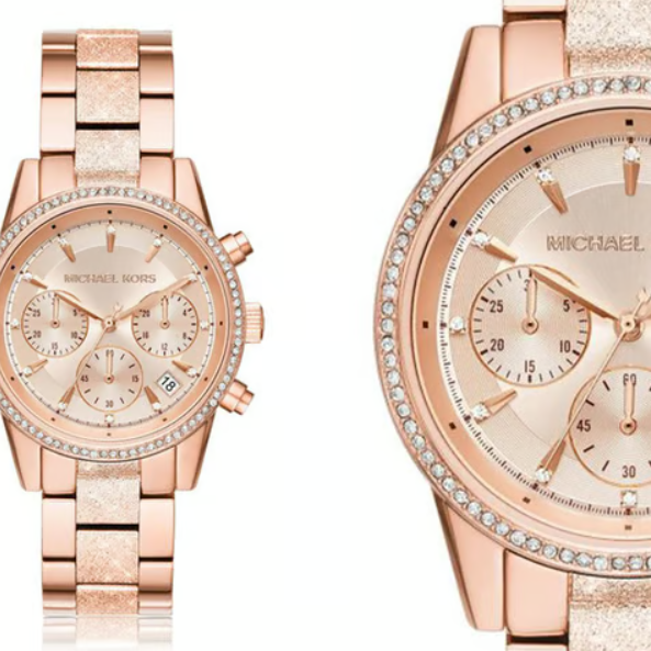 Michael Kors MK6598 Ritz Chronograph Rose Gold Tone Women's Watch