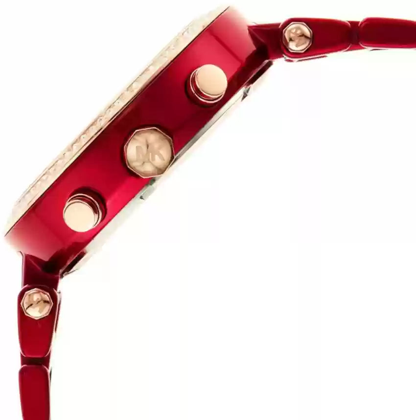 Michael Kors MK6805 Parker Red Coated steel Women's Watch