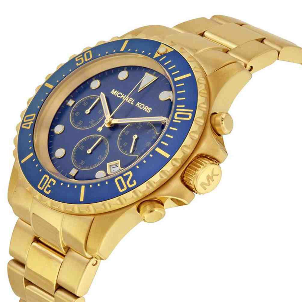 Michael Kors MK8267 Everest Chronograph Navy Dial Gold-tone Men's Watch