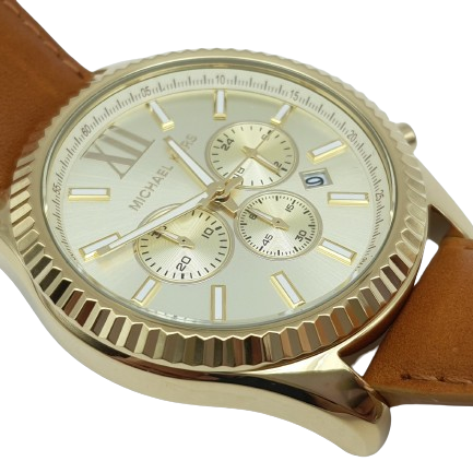 Michael Kors MK8447 Lexington Chronograph Gold Dial Men's Watch